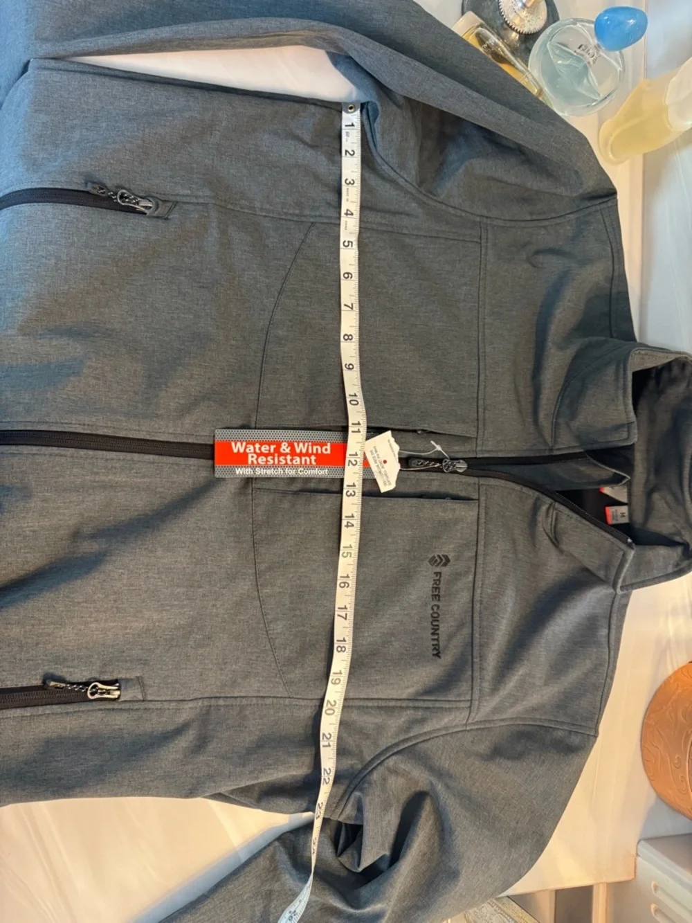 Free Country Men's Grey Heather Softshell Jacket USM